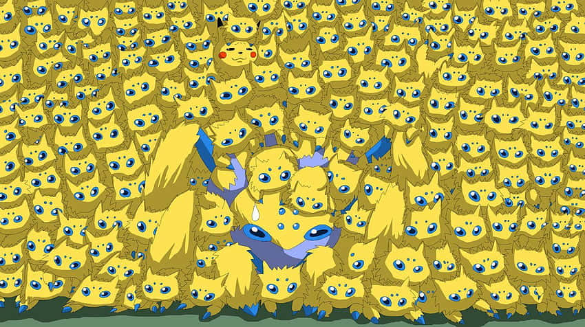 An Adorable Family Moment Of Joltik With Galvantula. Wallpaper