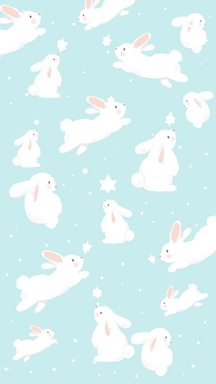 An Adorable Kawaii Bunny Is Here To Bring Joy To Your Life! Wallpaper