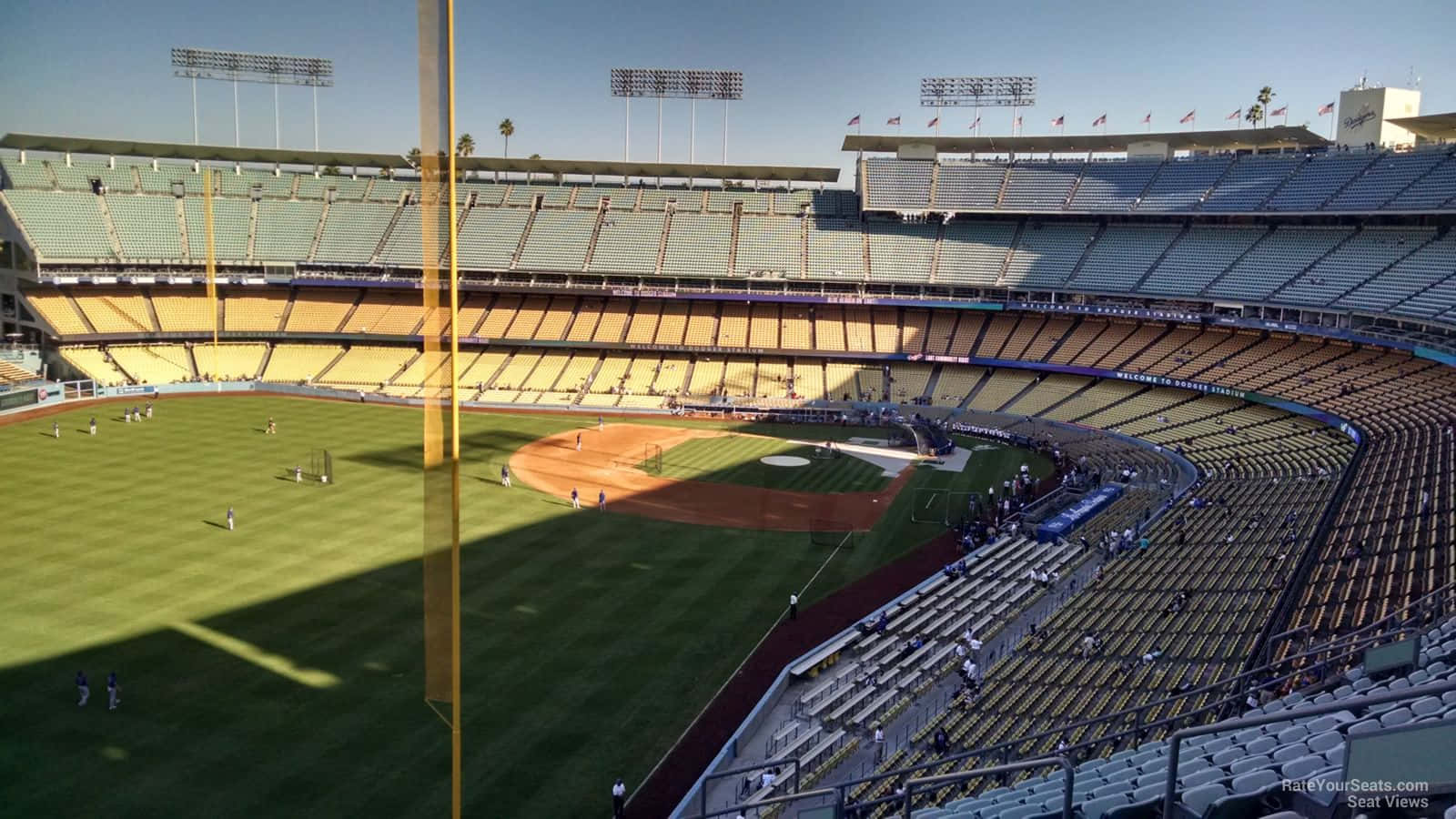 An Aerial View Of Dodger Stadium In Los Angeles, California Wallpaper