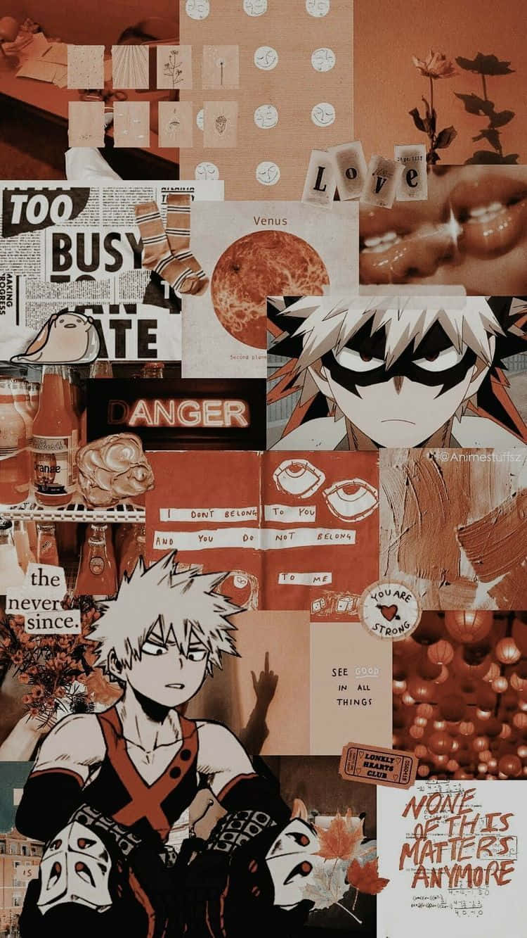 An Aesthetic Anime Collage To Enhance Your Wallpaper Wallpaper