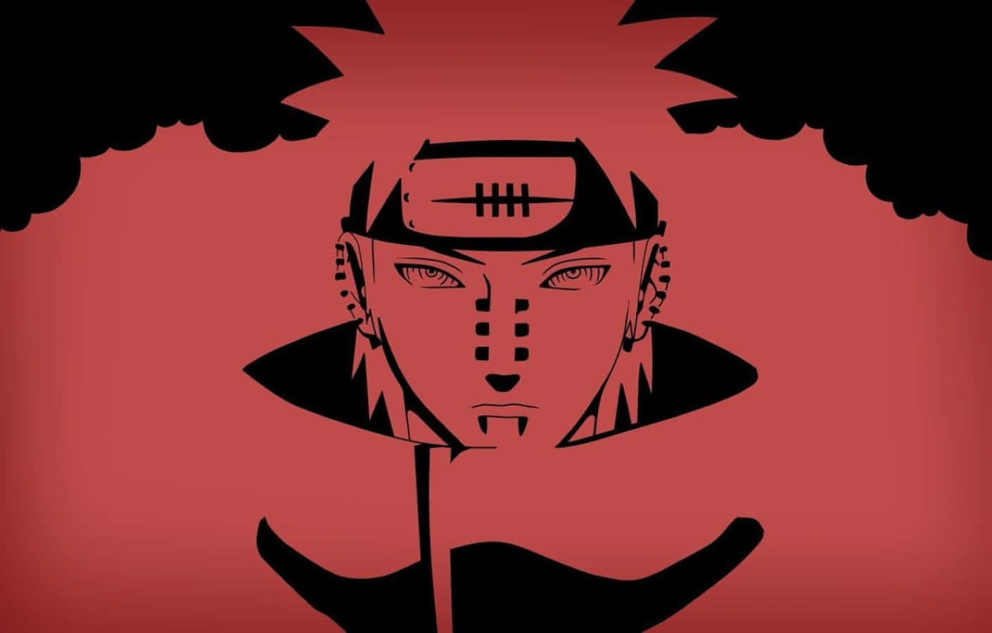 An Akatsuki Ninja Stands Ready In The Shadows. Wallpaper