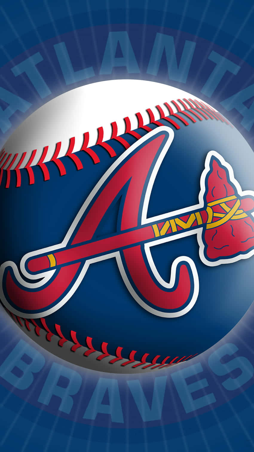 An Atlanta Braves Cell Phone Rooting On The Team Wallpaper