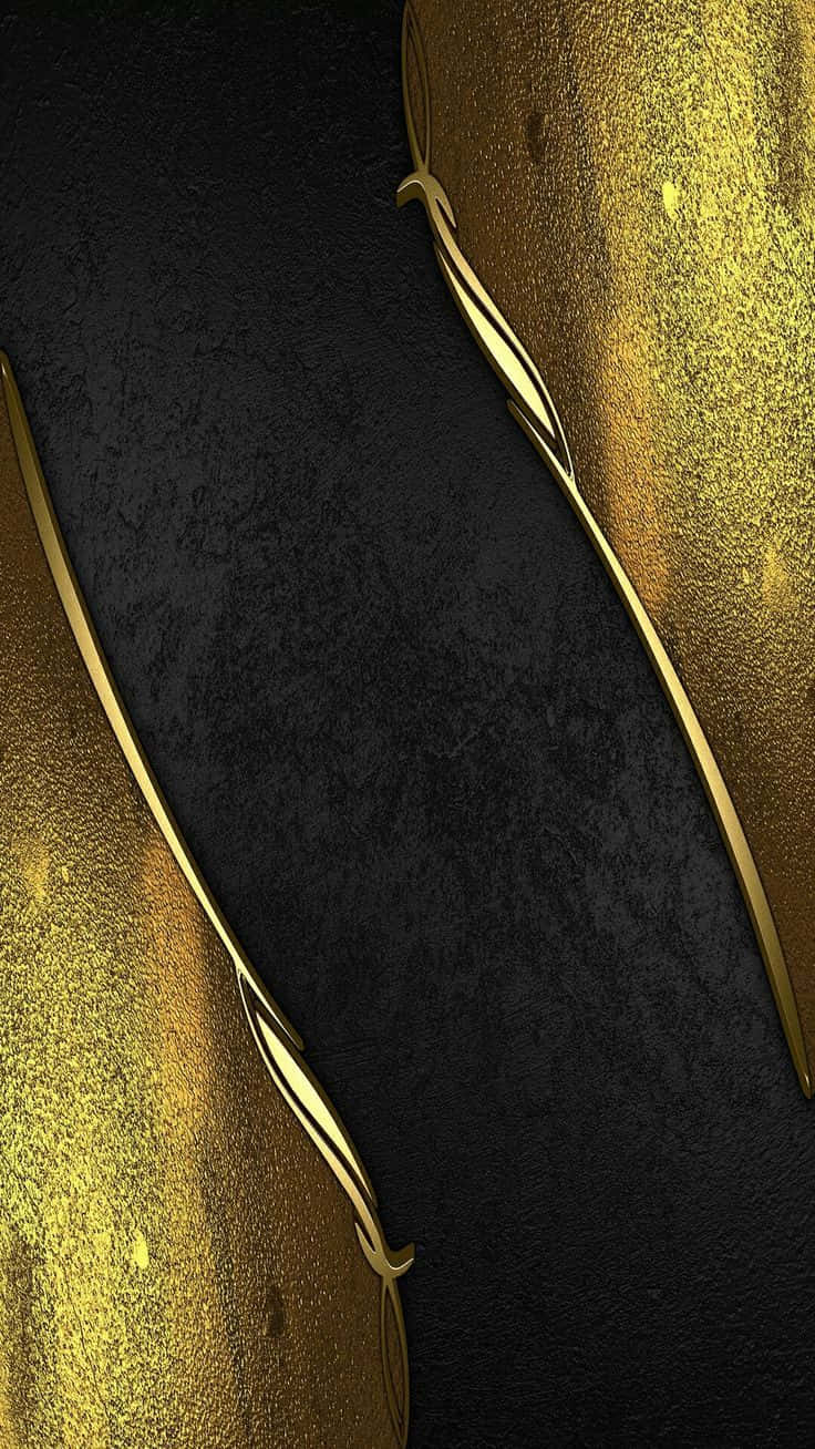 An Elegant, Chic And Modern Color Combination Of Black & Gold. Wallpaper