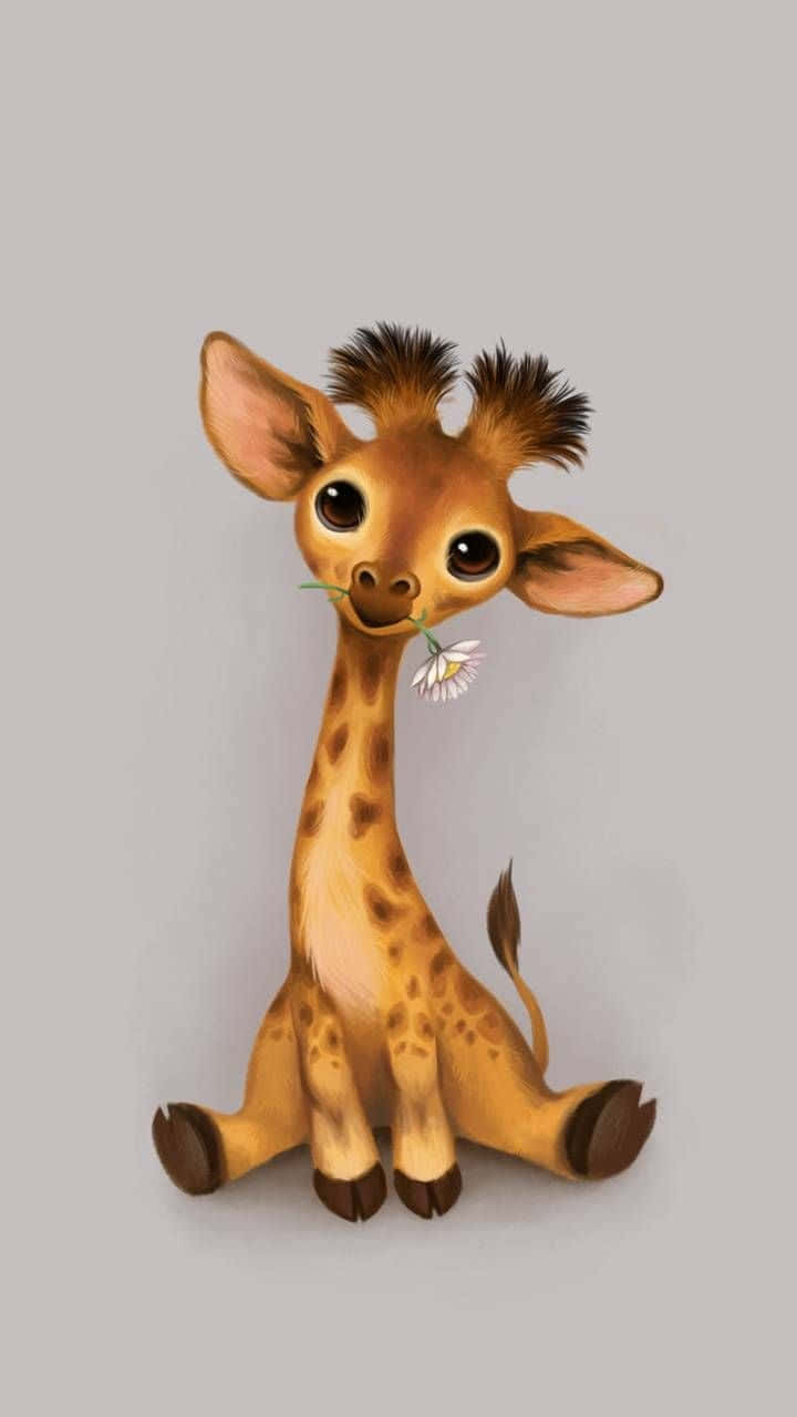 An Endearing Giraffe Seeking Attention Wallpaper