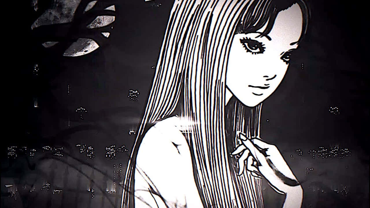 An Enigmatic, Gothic Image Of A Mysterious Girl Named Tomie Wallpaper