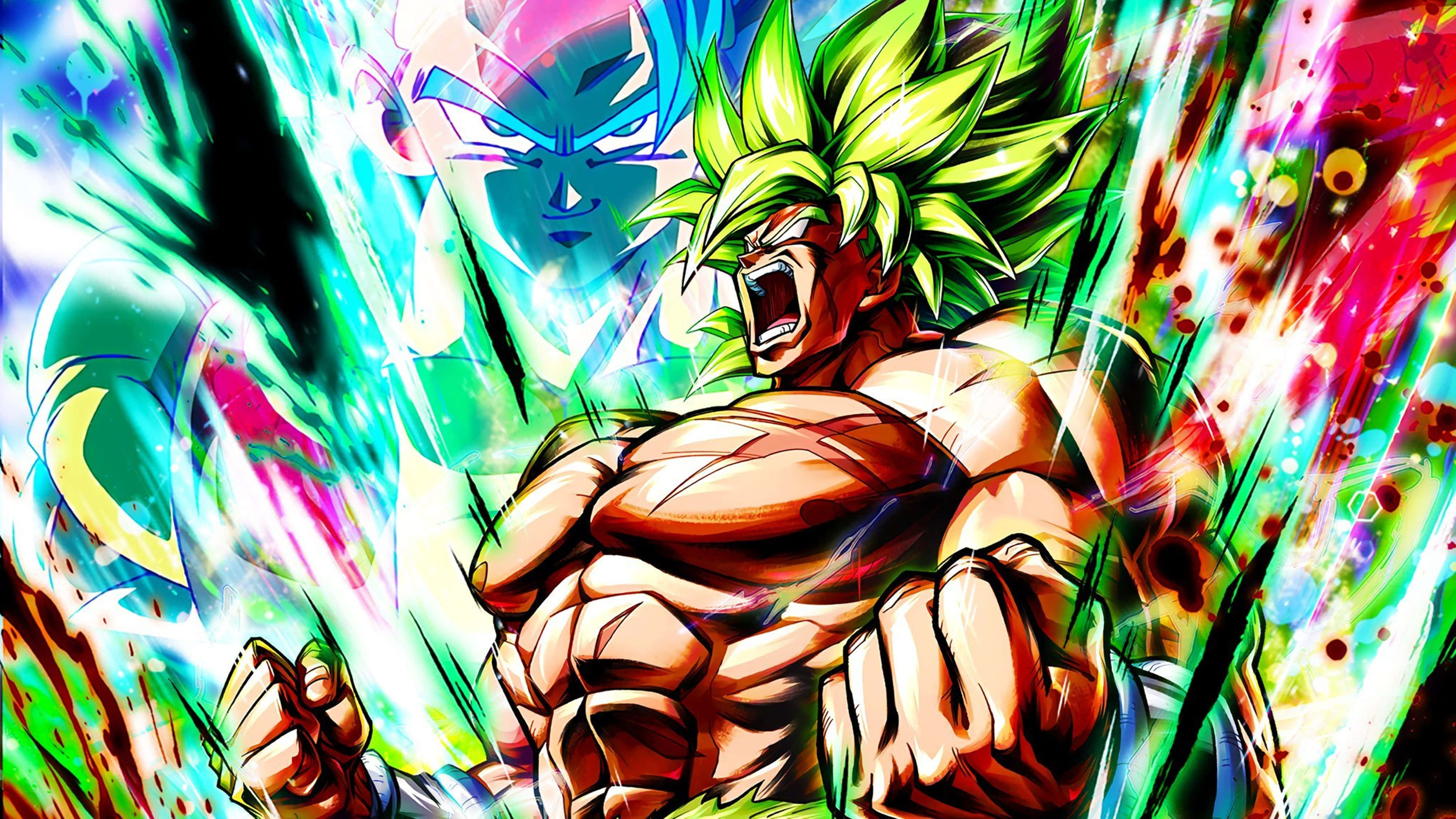 An Epic Scene Featuring Broly, The Legendary Super Saiyan! Wallpaper