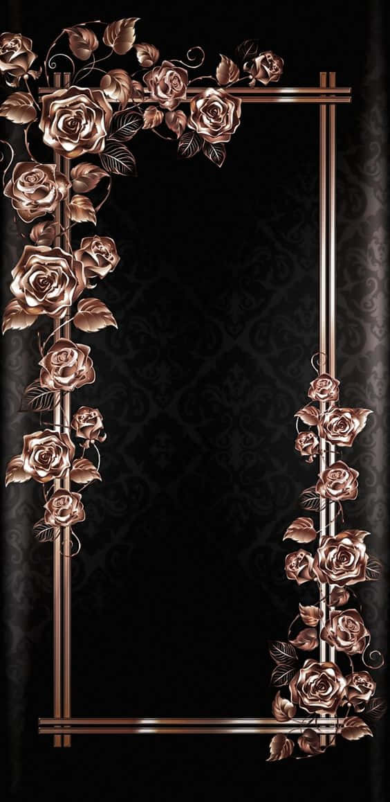 An Exciting Combination Of Rose Gold And Black Creates A Unique And Stylish Look Wallpaper