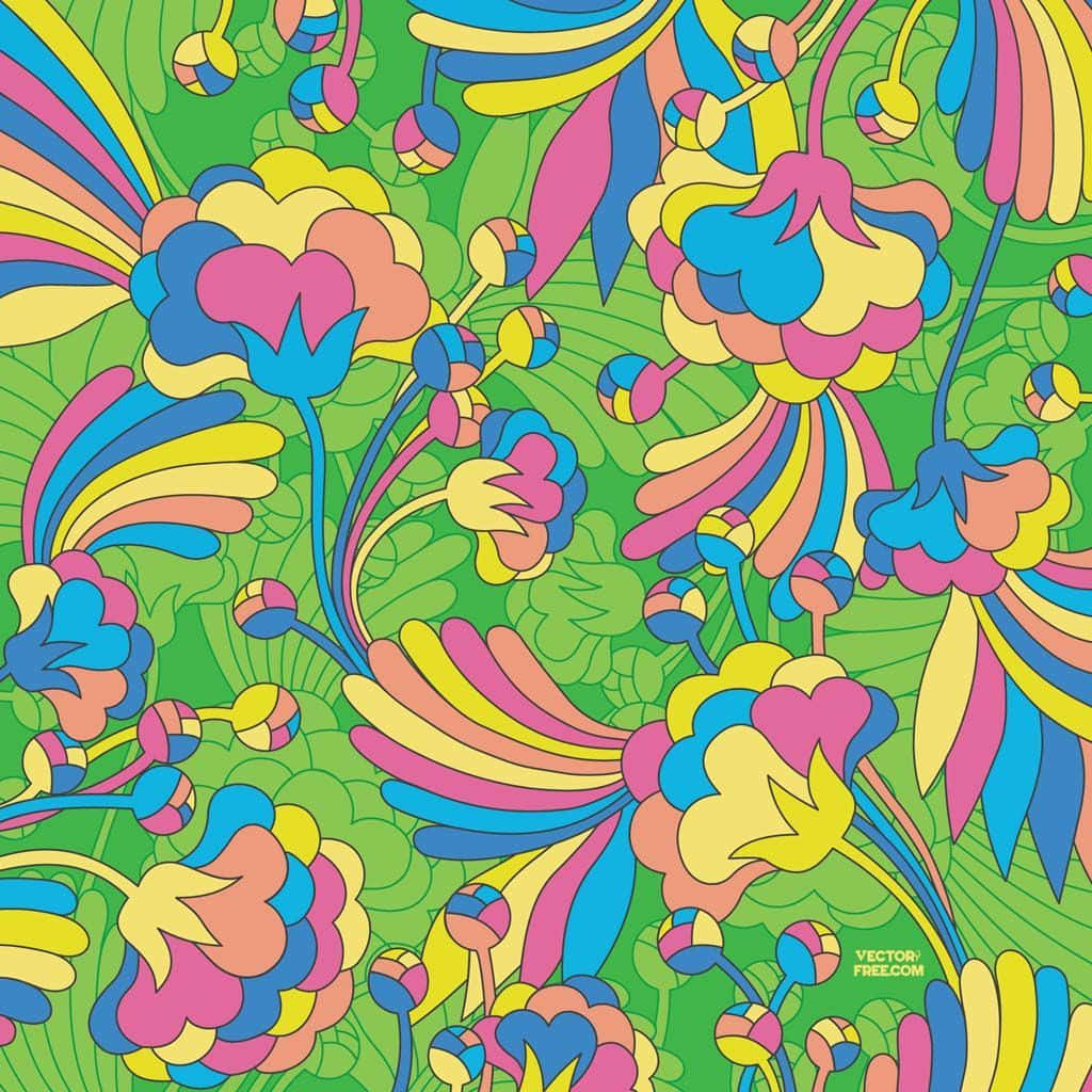 An Explosion Of Color In The 1960s Psychedelic Scene Wallpaper