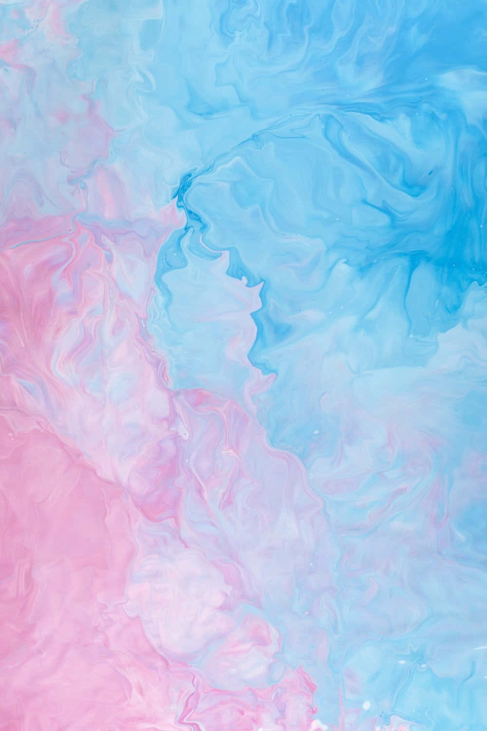 An Image Of A Dream-like Background Featuring Soft Pastel Blue And Pink Hues Wallpaper