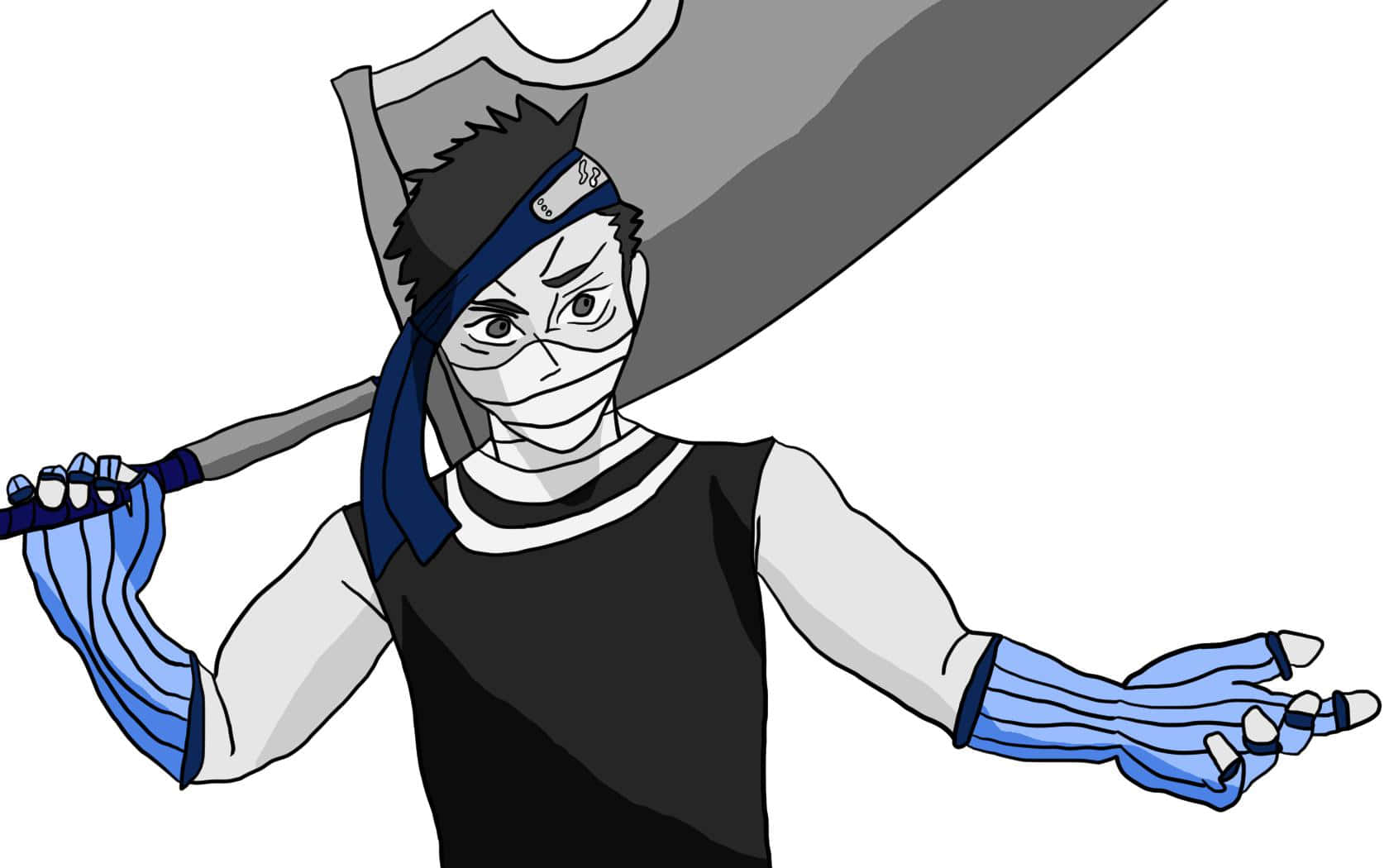 An Intense Zabuza Momochi In Battle Wallpaper