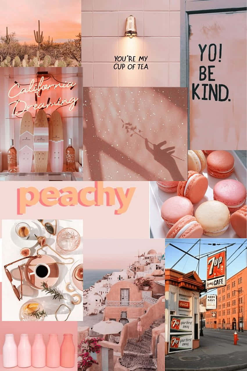 An Orange & Peach Aesthetic That Radiates A Feeling Of Joy And Sunshine. Wallpaper