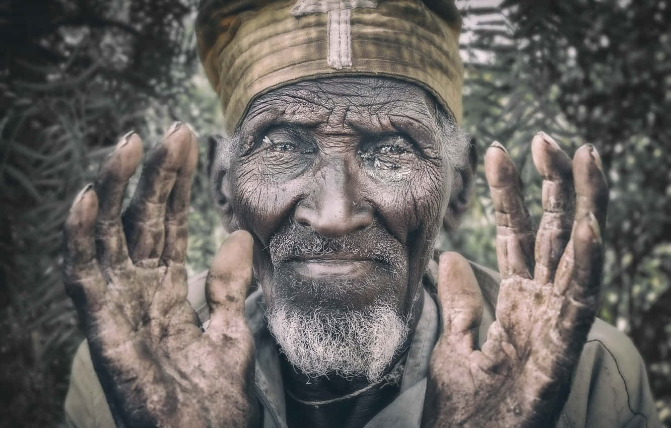 An Orthodox Priest In Lalibela Wallpaper