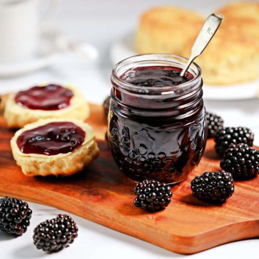 An Up-close View Of Blackberry Jam Wallpaper