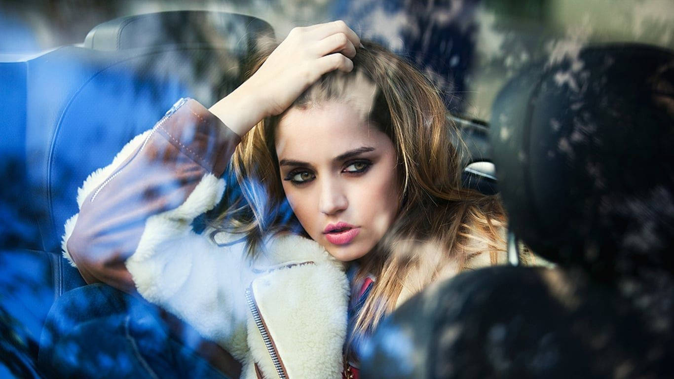 Ana De Armas In Car Wallpaper