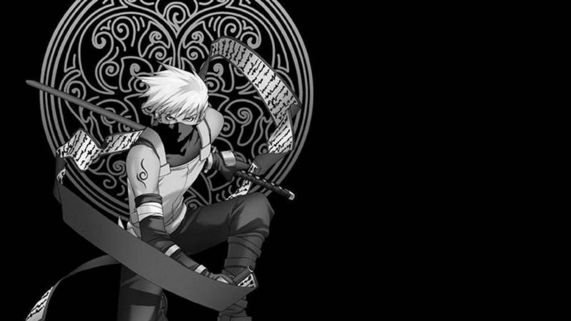 Anbu Hatake Kakashi Naruto Black Wallpaper