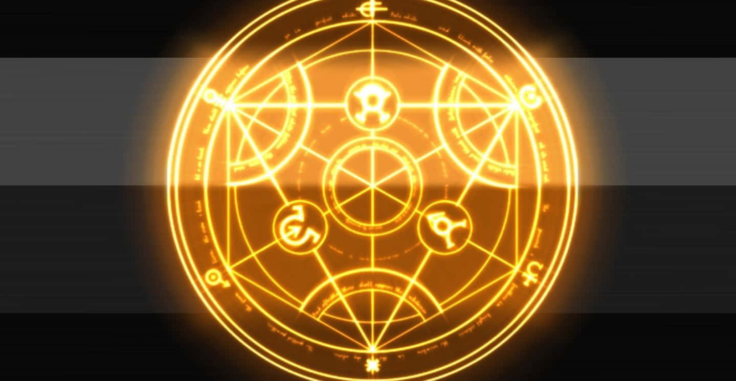 Ancient Alchemy Symbols On A Dark Background Wallpaper