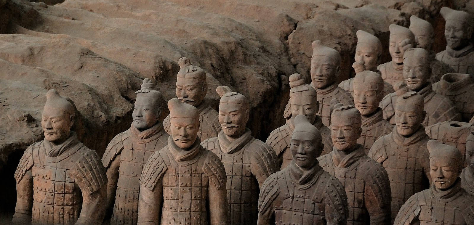 Ancient Humanoid Statues In Xian Wallpaper