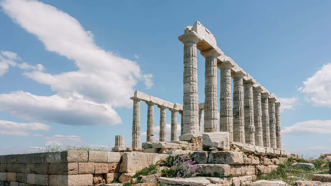 Ancient Temple Of Poseidon Wallpaper