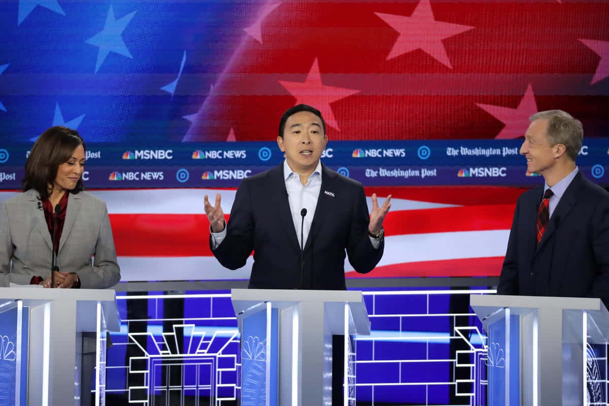 Andrew Yang Debate Wallpaper