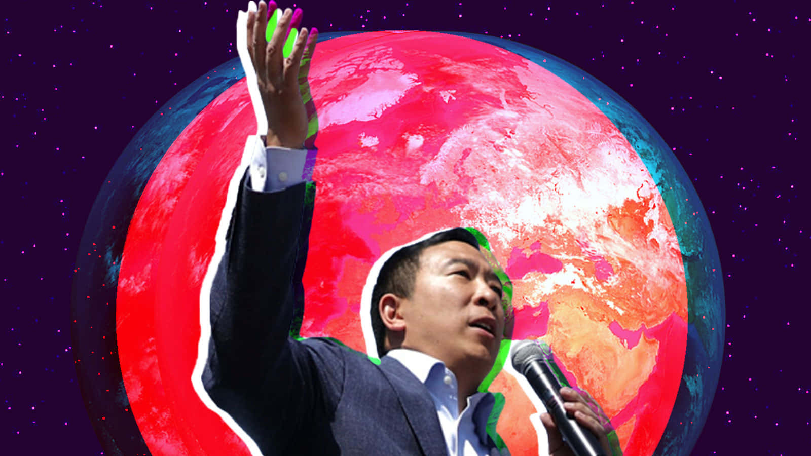 Andrew Yang Planet Edit Wallpaper