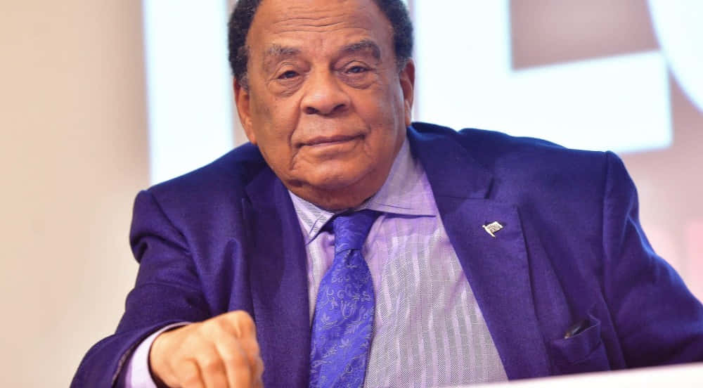 Andrew Young Smiling At Camera Wallpaper