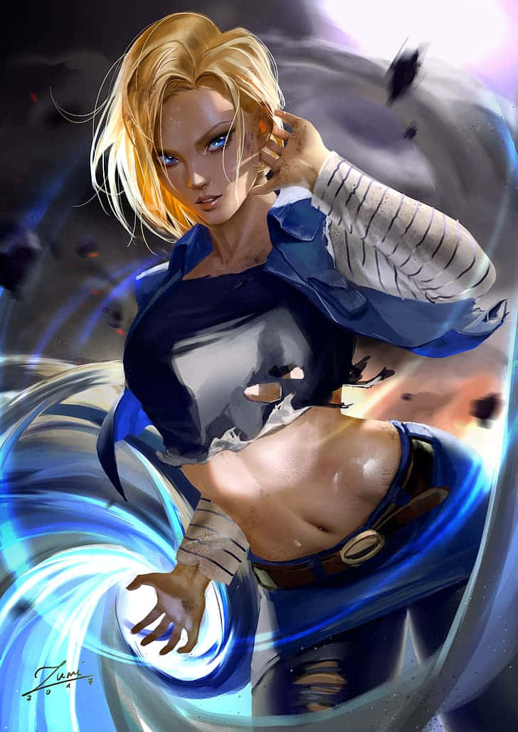 Android Anime Dragon Ball Character Android 18 Wallpaper