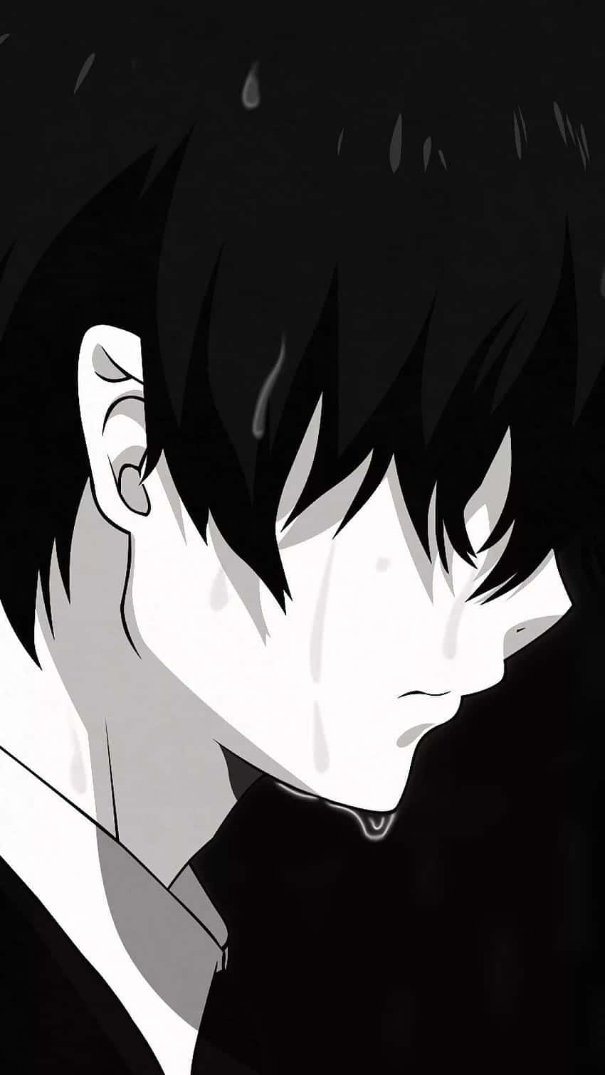 Android Anime Sad Boy Crying Wallpaper