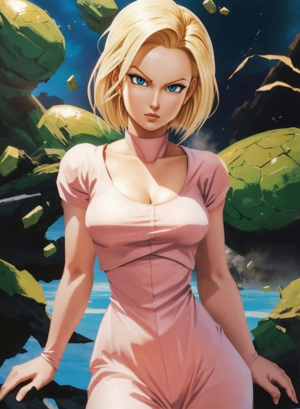 Android18 Dragon Ball Z Artwork Wallpaper