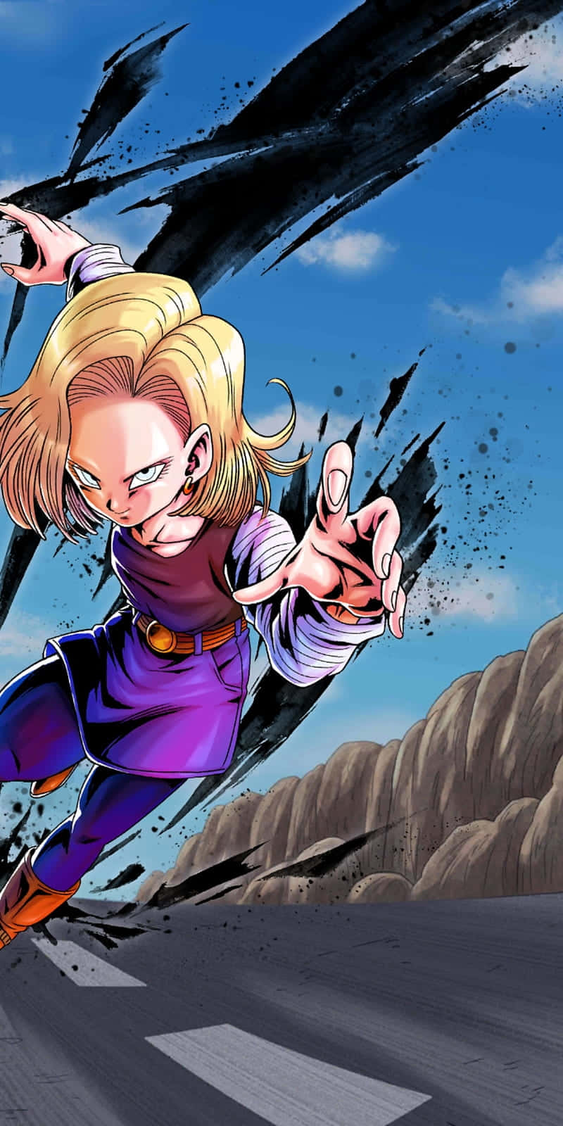 Android18 Powerful Charge Wallpaper