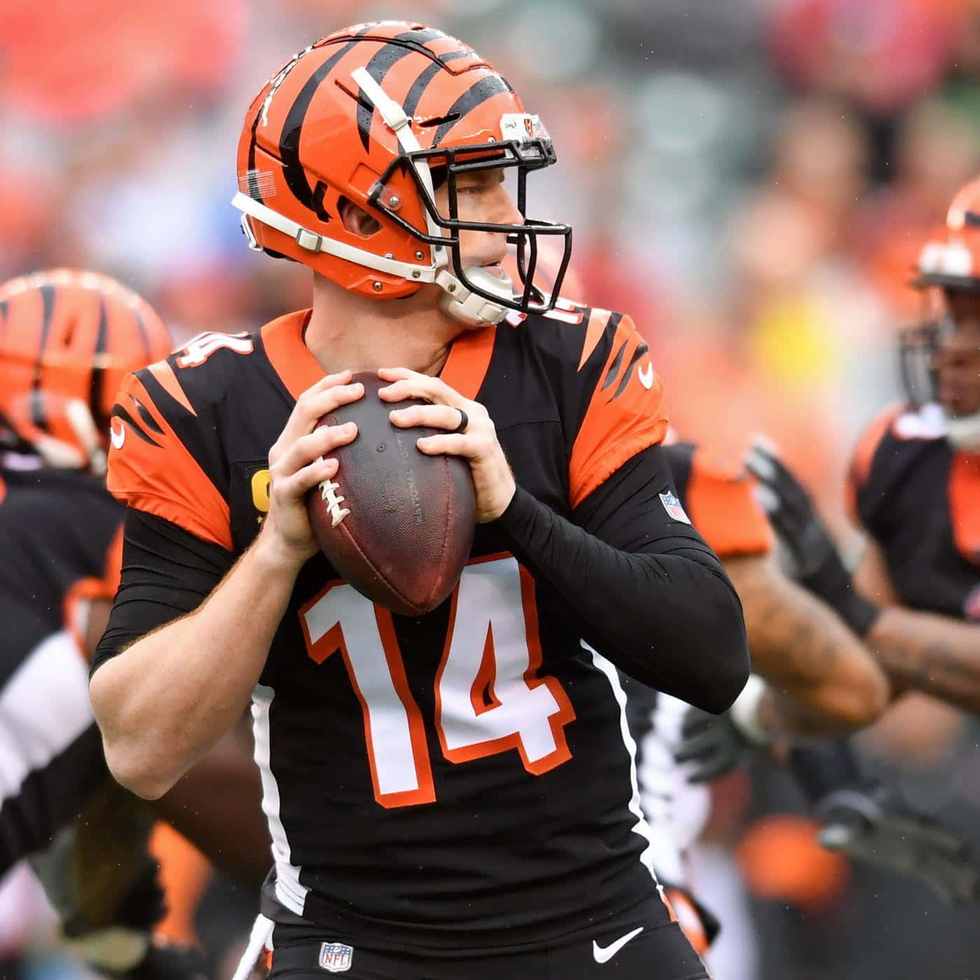 Andy Dalton Cincinnati Bengals Quarterback Preparation Wallpaper