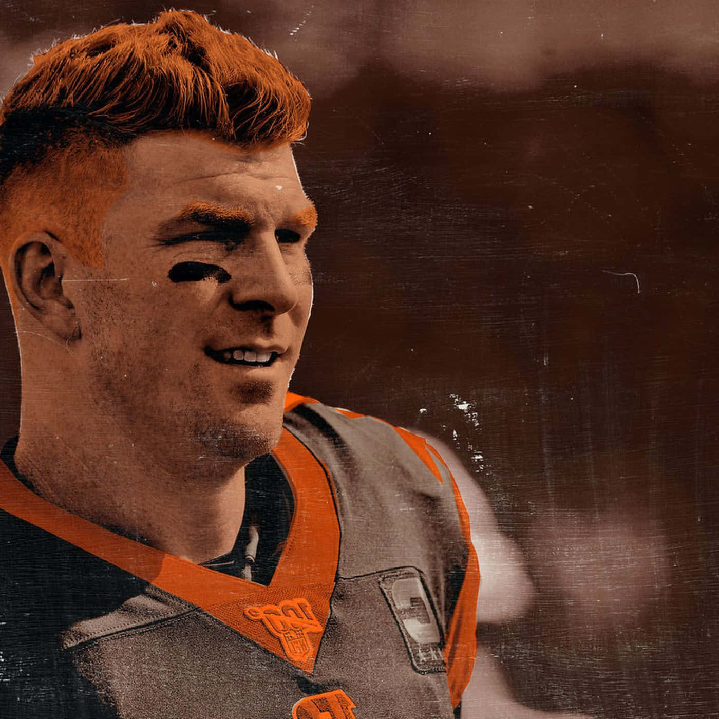 Andy Dalton Side Profilein Uniform Wallpaper