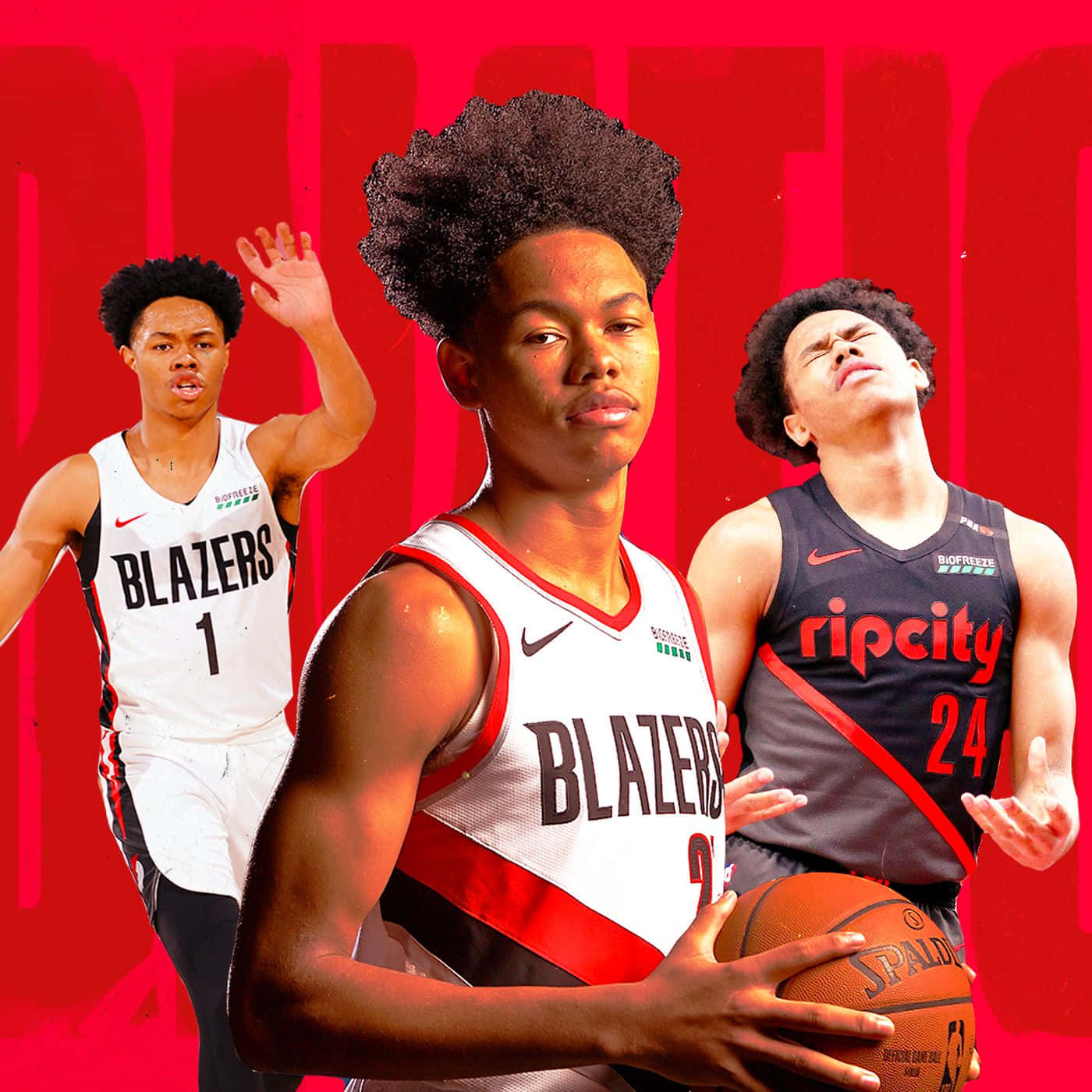 Anfernee Simons Blazers Seasoned Guard Poster Wallpaper