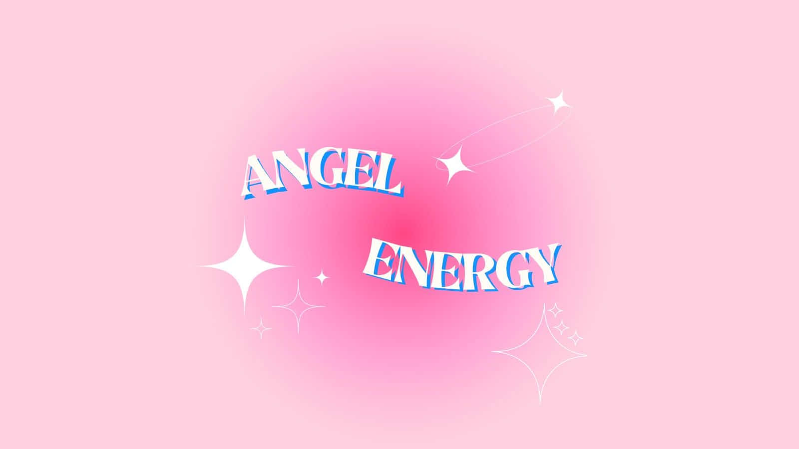 Angel Energy Pink Background Wallpaper