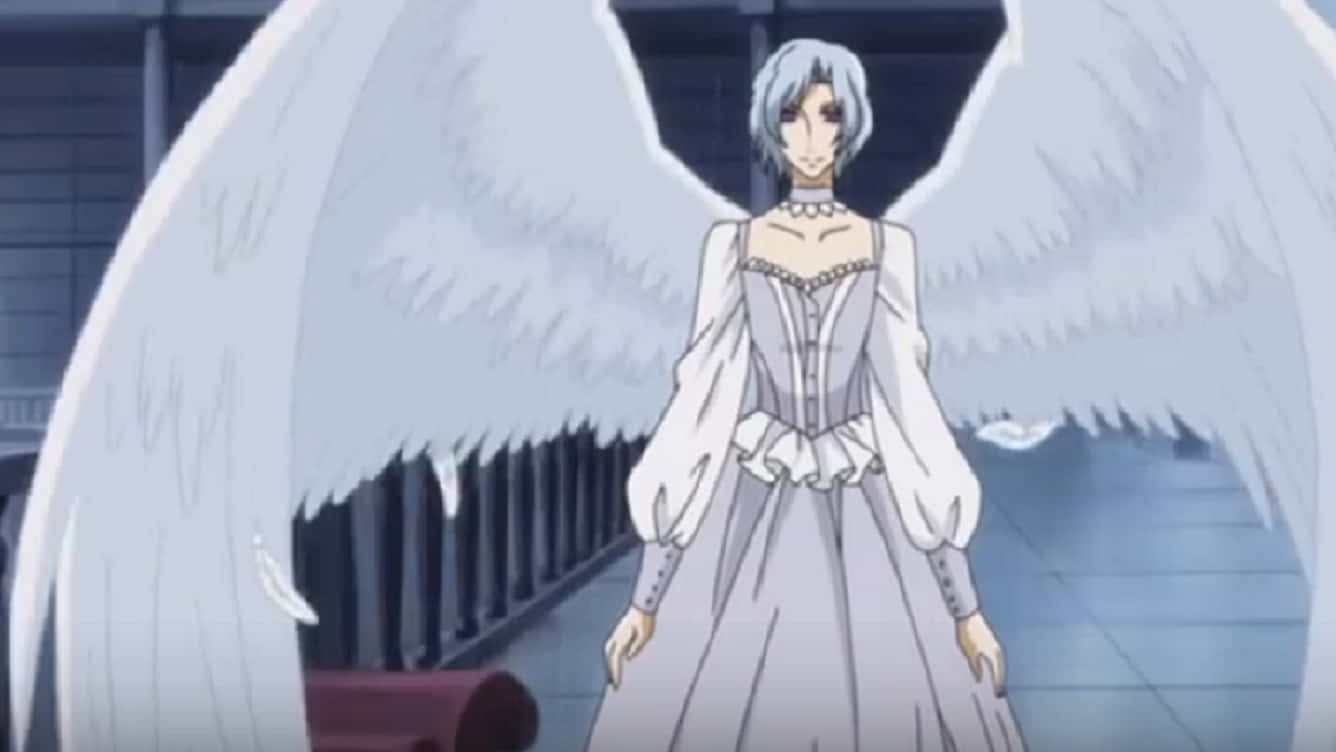 Angela Blanc Anime Character With Wings Wallpaper