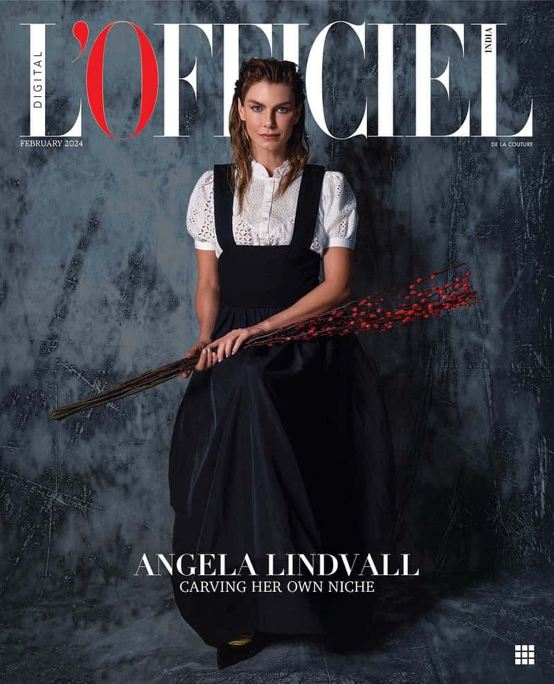 Angela Lindvall L Officiel Magazine Cover February2024 Wallpaper