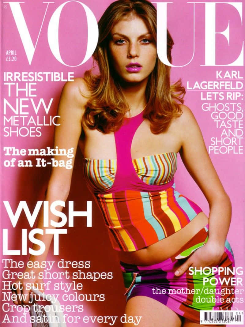 Angela Lindvall Vogue Cover April Wallpaper