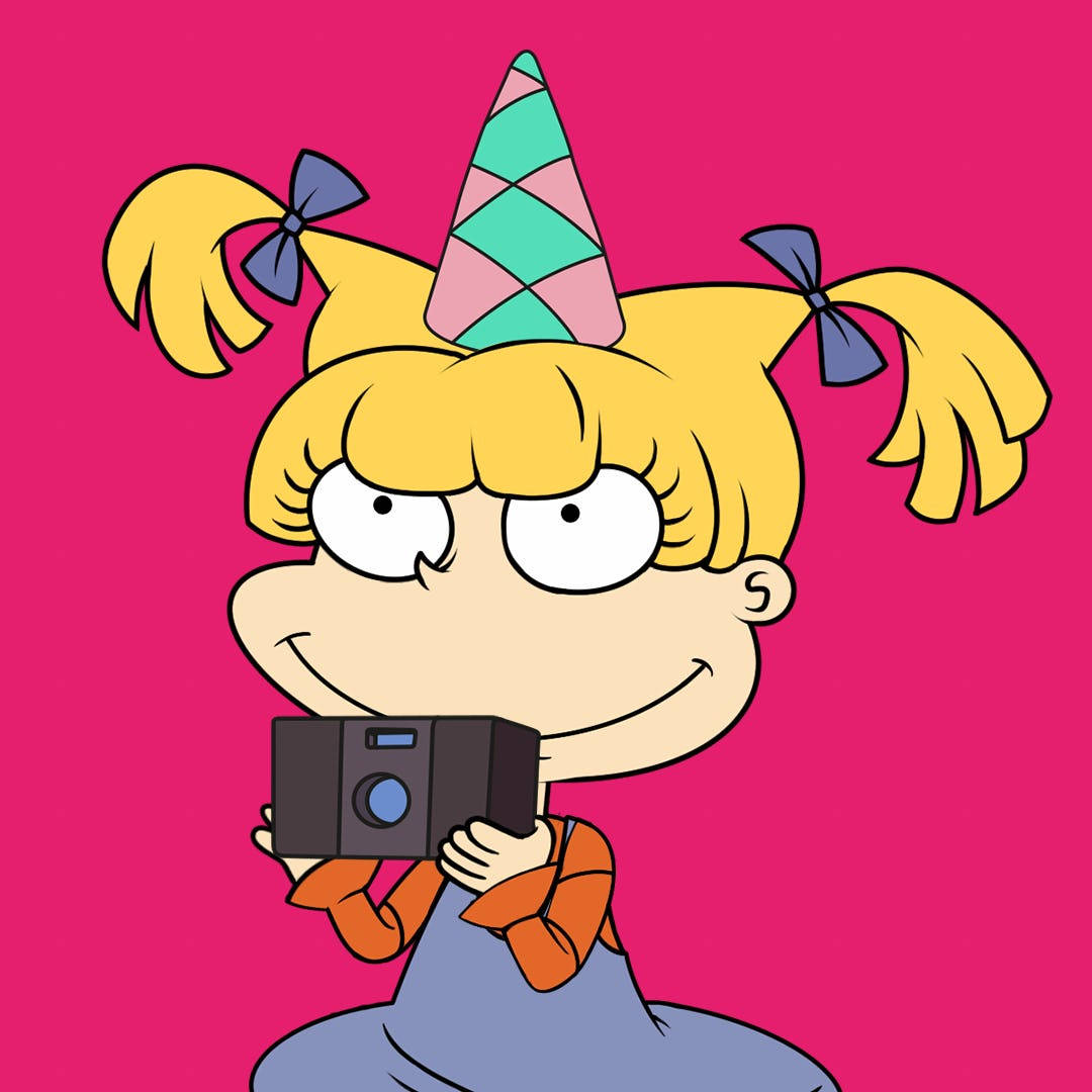 Angelica Pickles Celebrating With A Party Hat Wallpaper