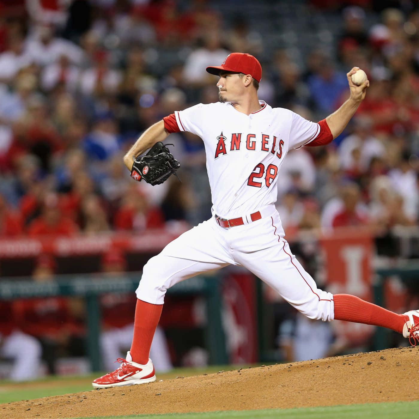 Angels Pitcher Action Shot Wallpaper