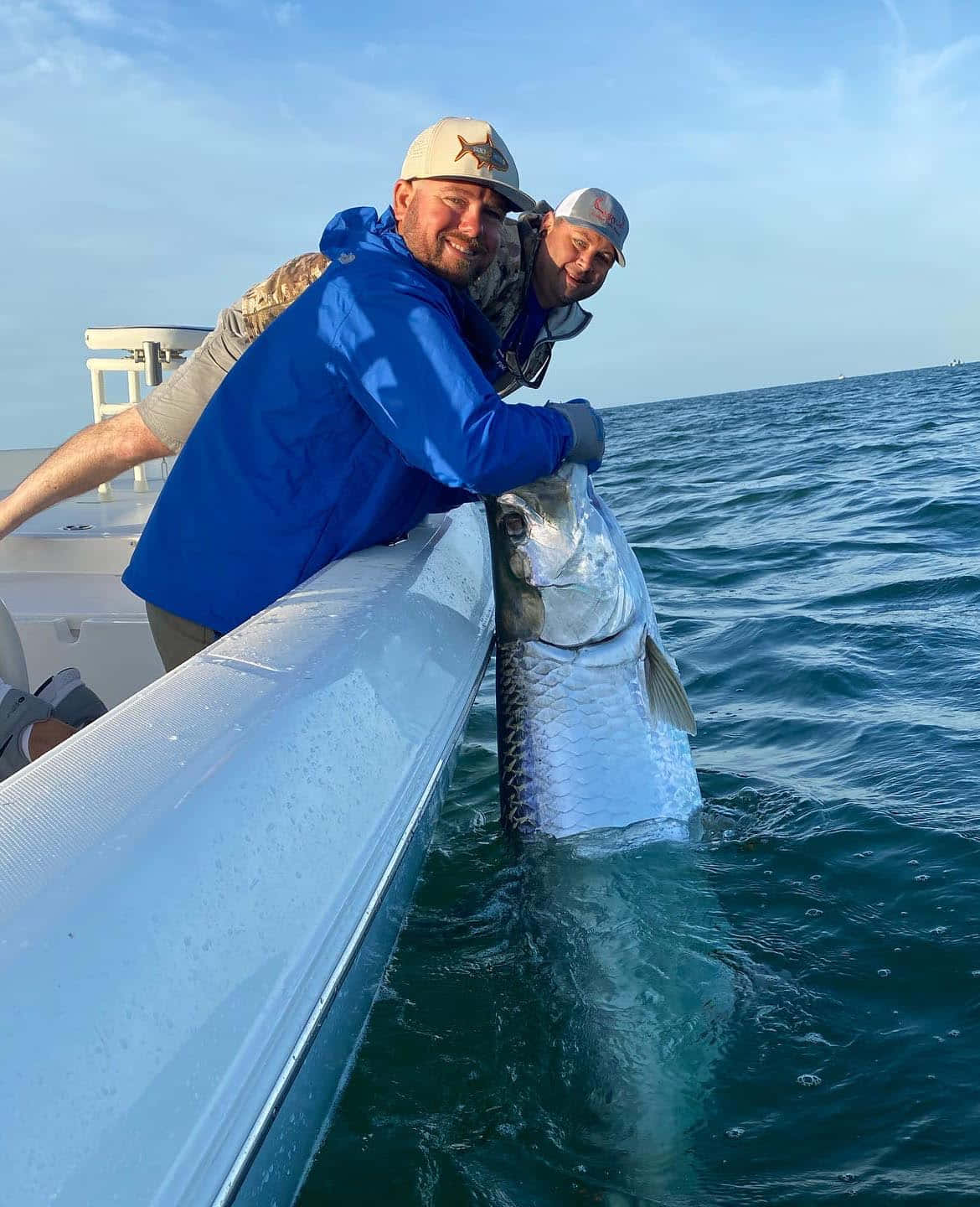 Anglers Catching Giant Tarpon Wallpaper