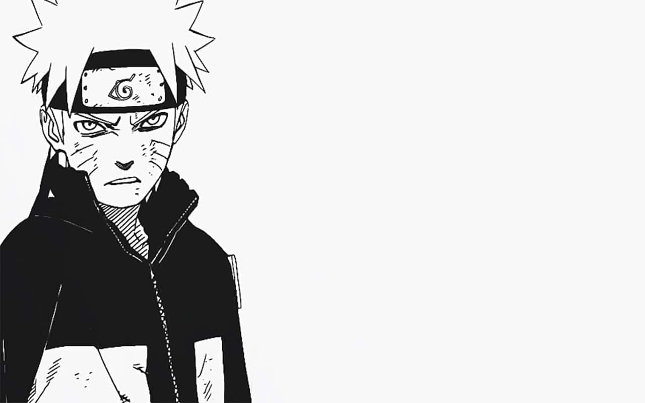 Angry Naruto White Wallpaper