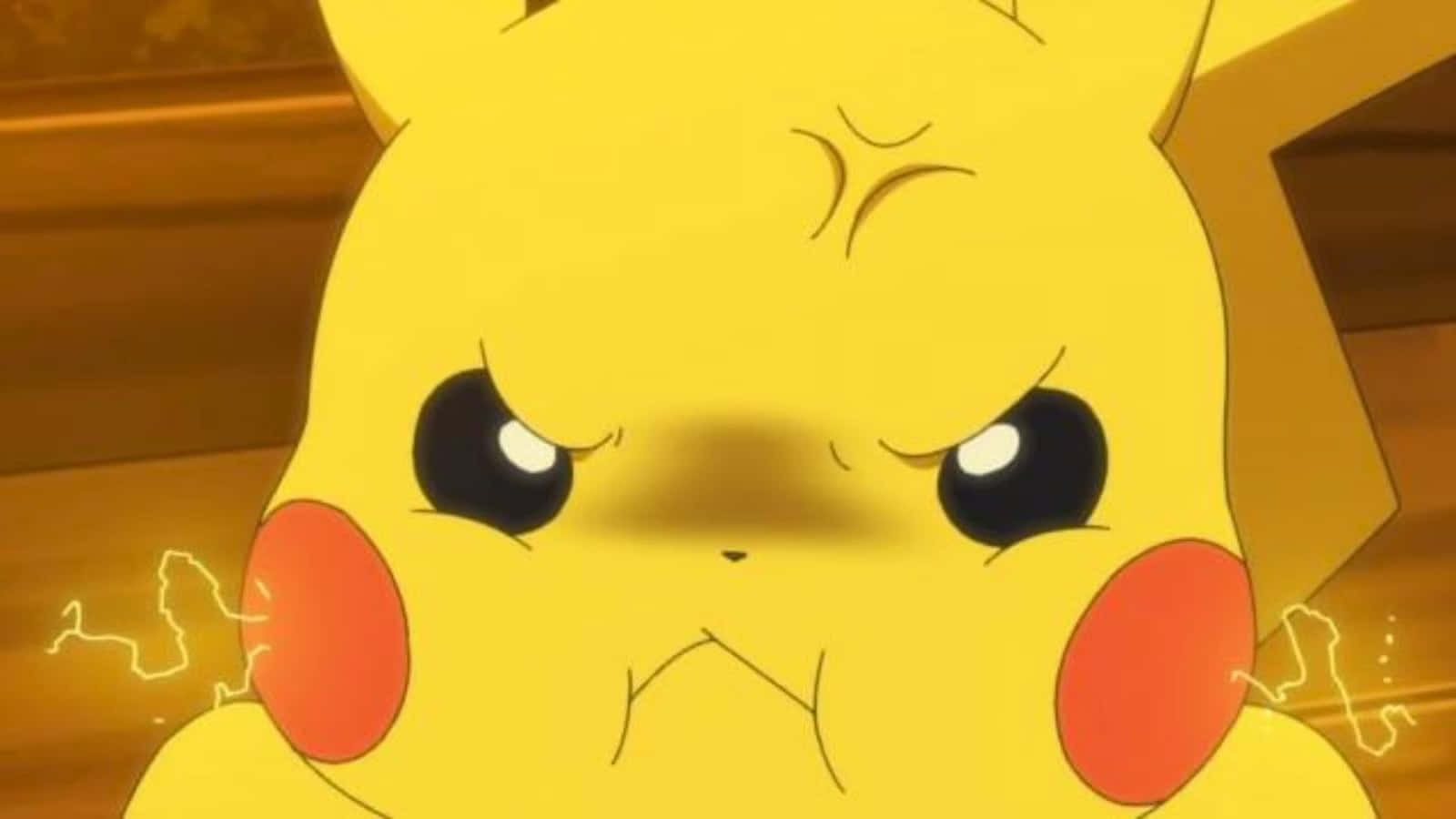 Angry Pikachu Anime Expression Wallpaper