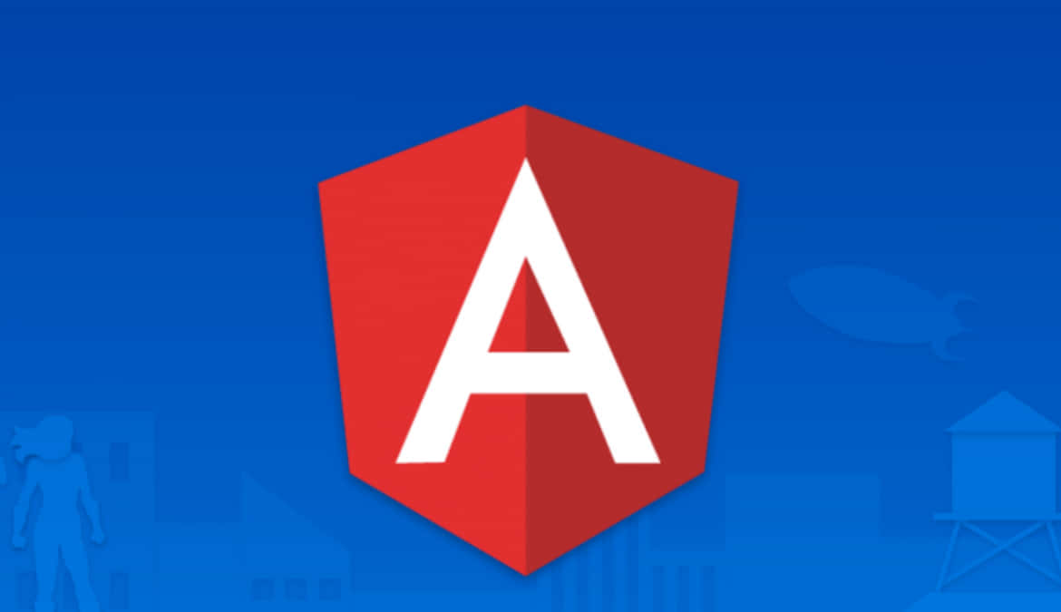 Angular Logo In Blue Wallpaper