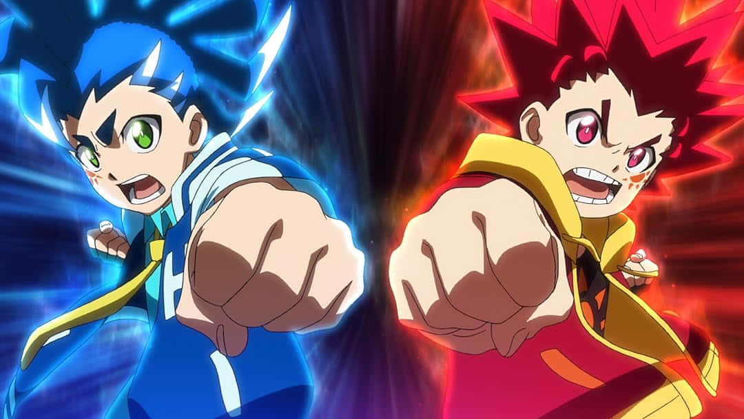 Animated Beyblade Battle Stance Wallpaper