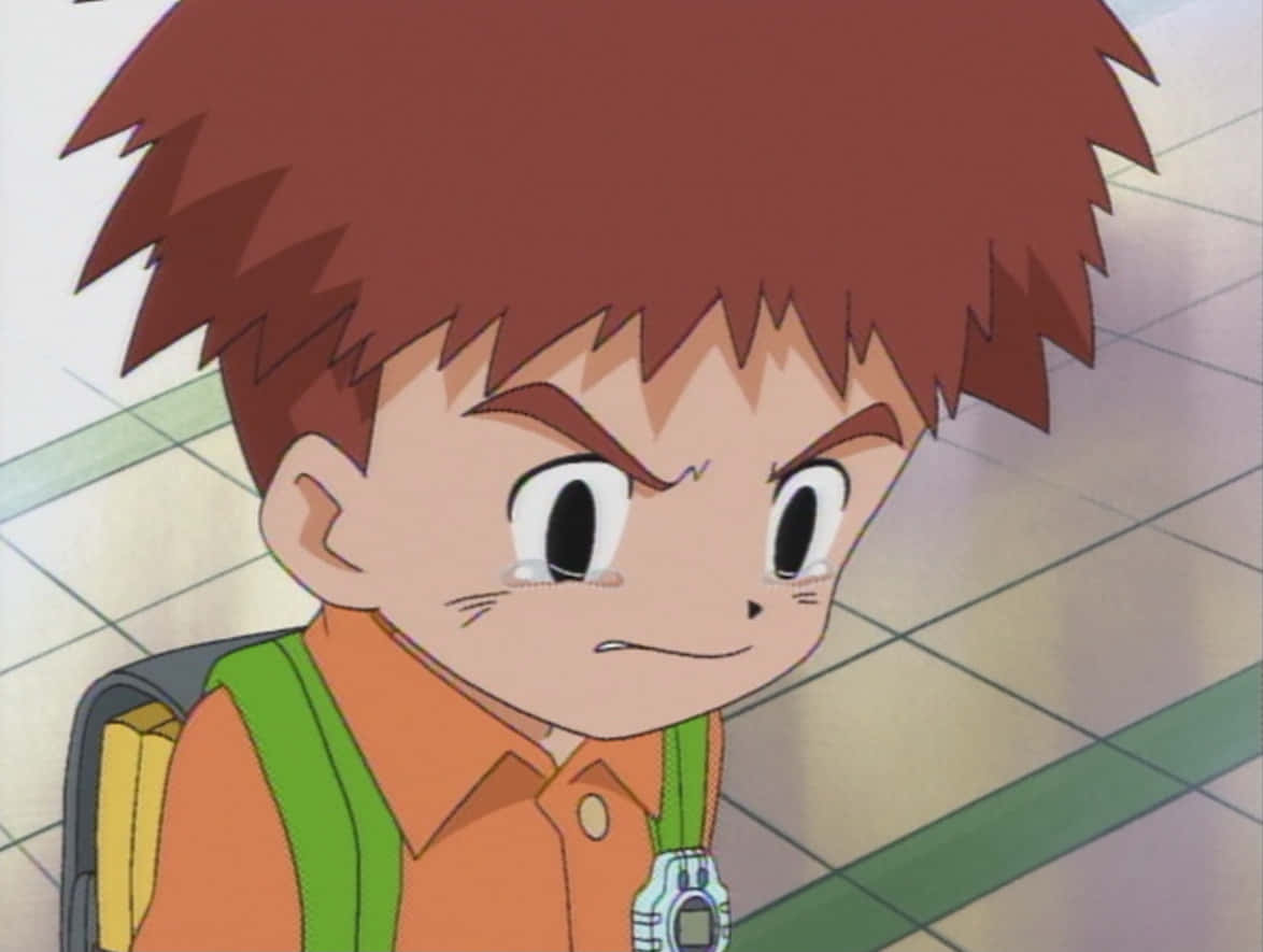 Animated Boy With Backpack Wallpaper