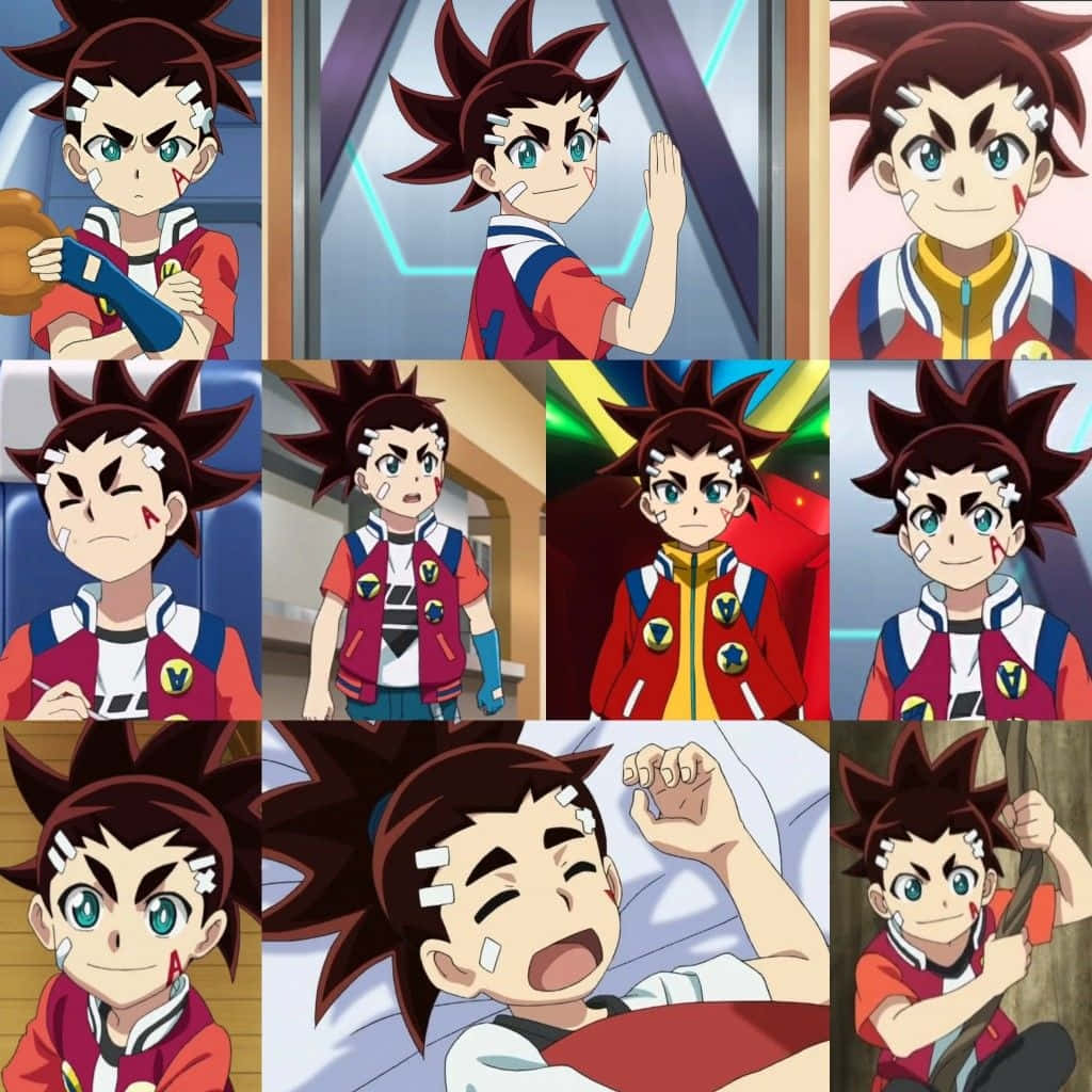 Animated Character Expressions Collage Wallpaper