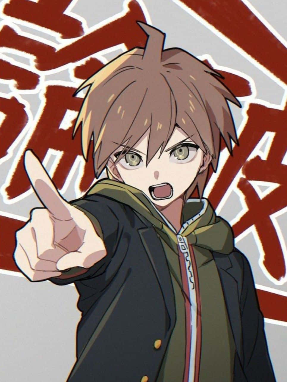 Animated Character Pointing Gesture Wallpaper