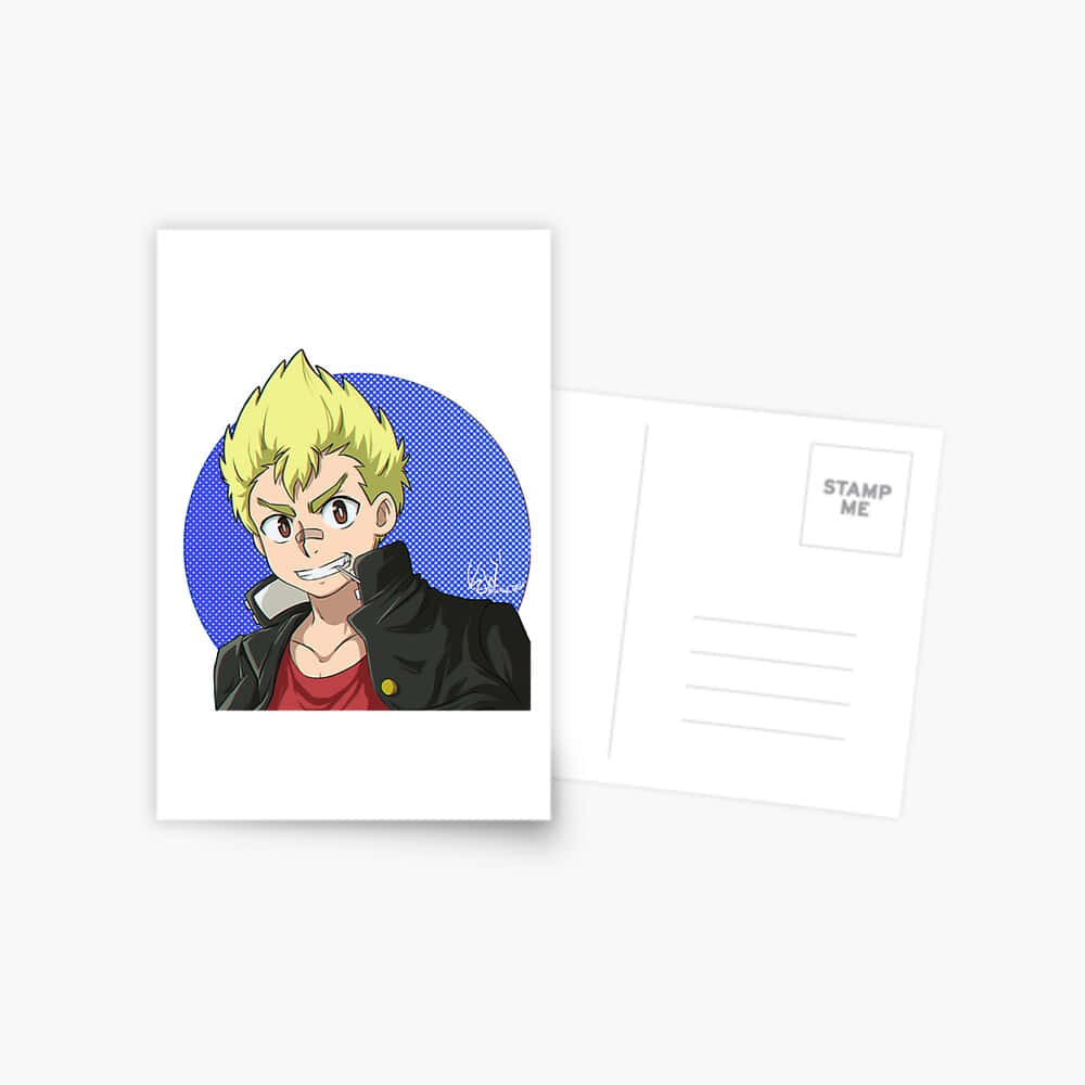 Animated Character Postcard Design Wallpaper