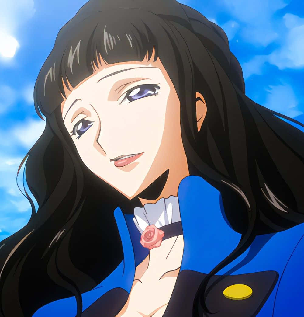 Animated Empress Smiling Against Blue Sky Wallpaper