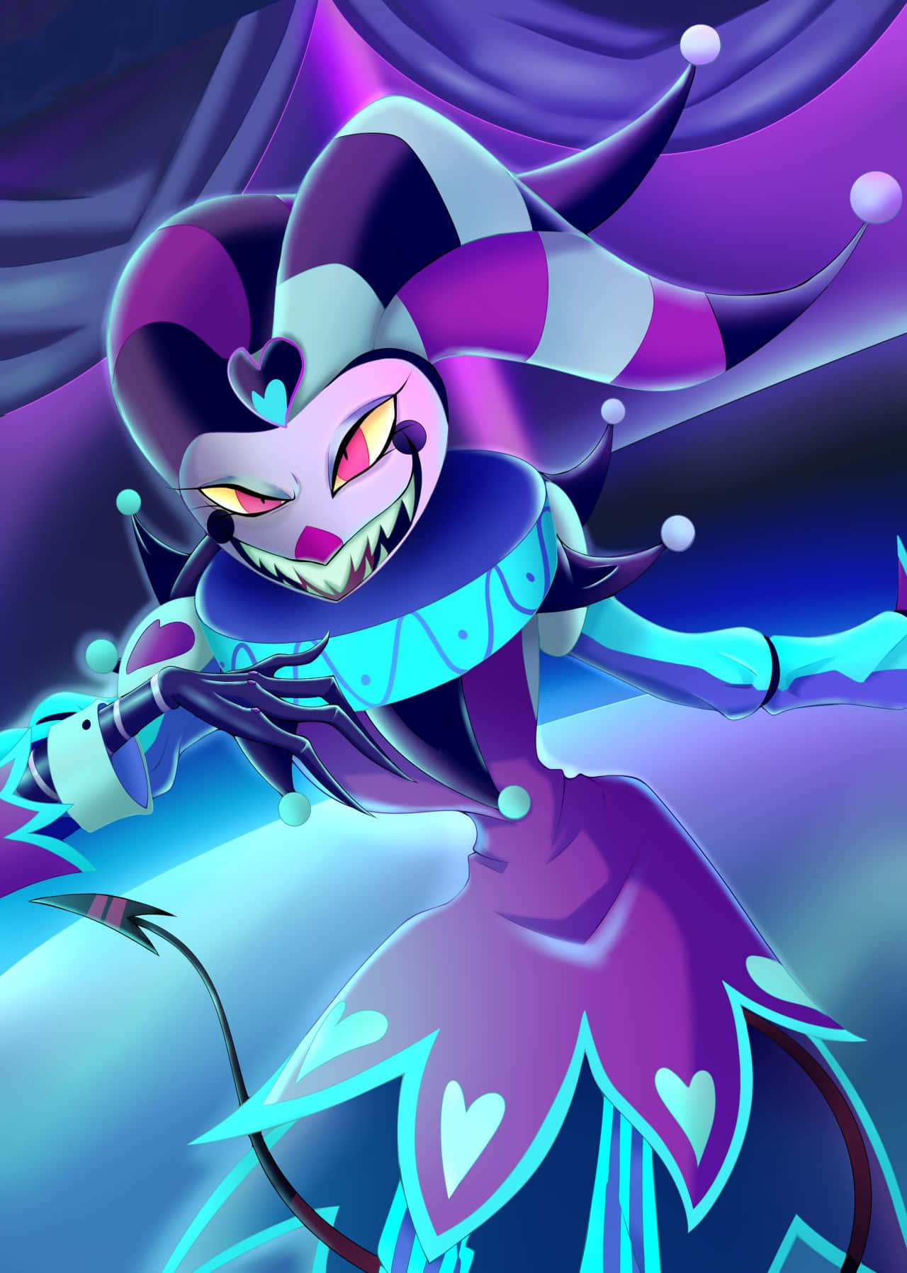 Animated Jester Character Fizzarolli Wallpaper