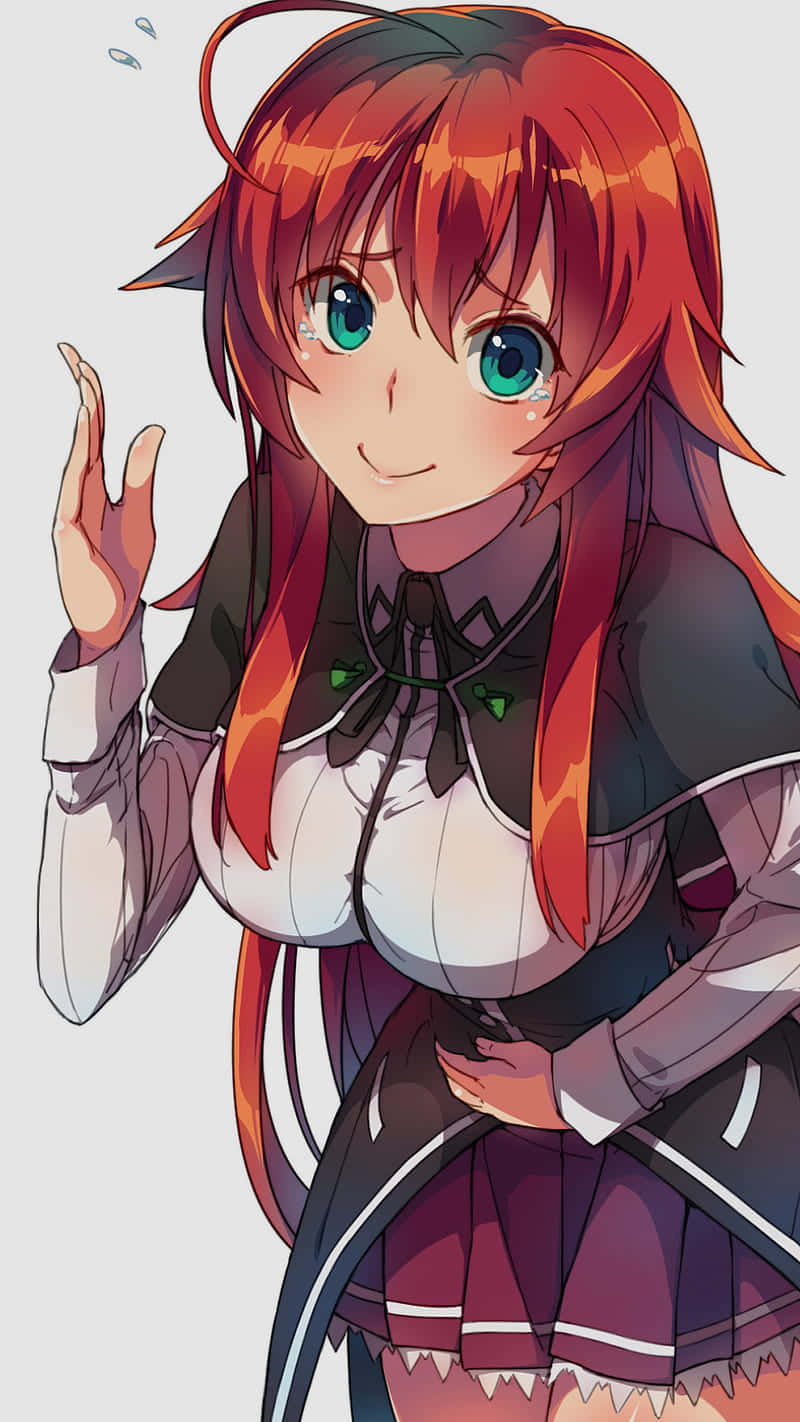 Animated Redhead Character Greeting Wallpaper